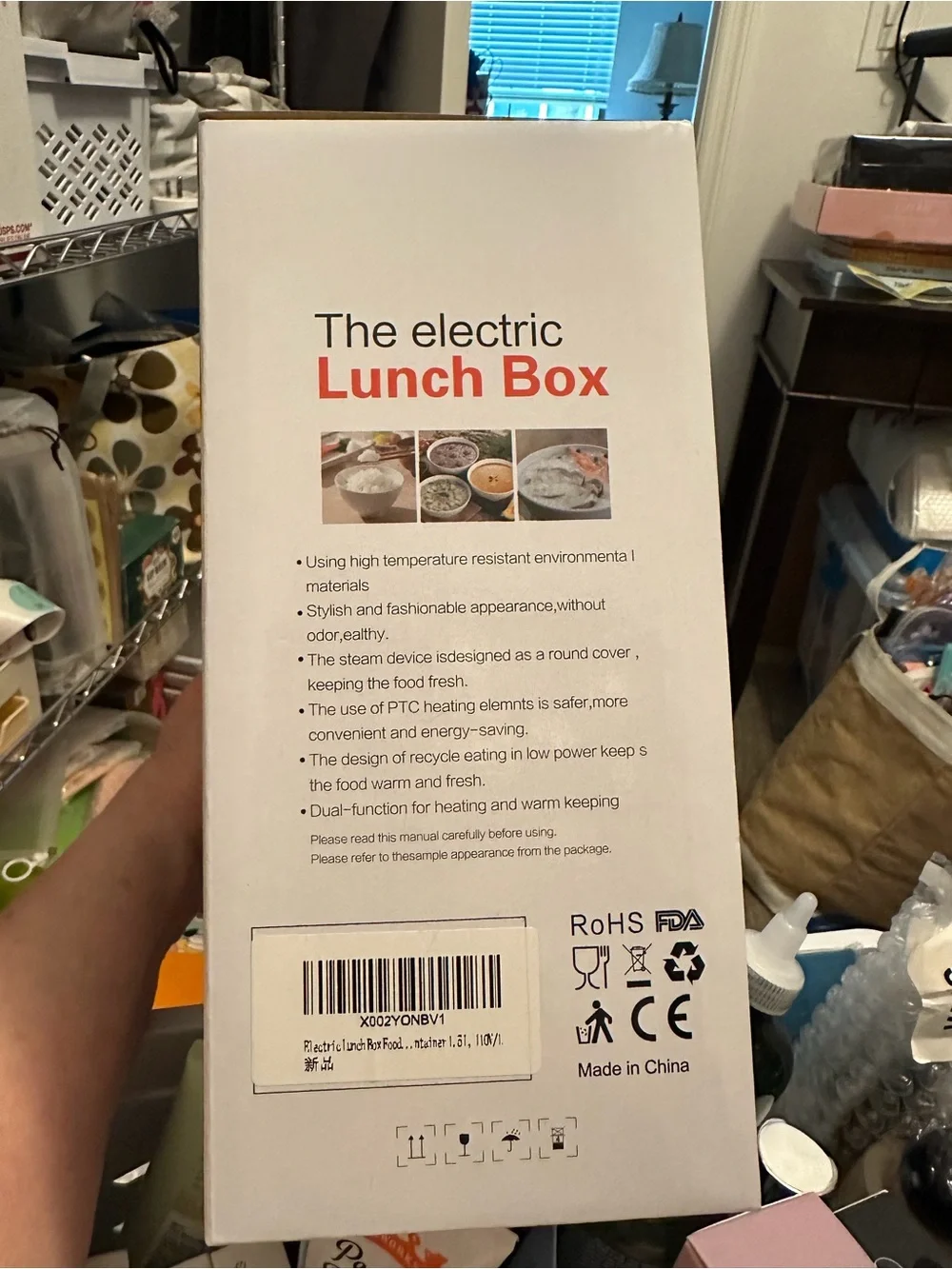 Electric Lunch Box - Grey/Yellow -  NEW
